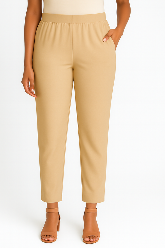 Winter Wheat Women's Solid Cotton Lycra Kurti Pant