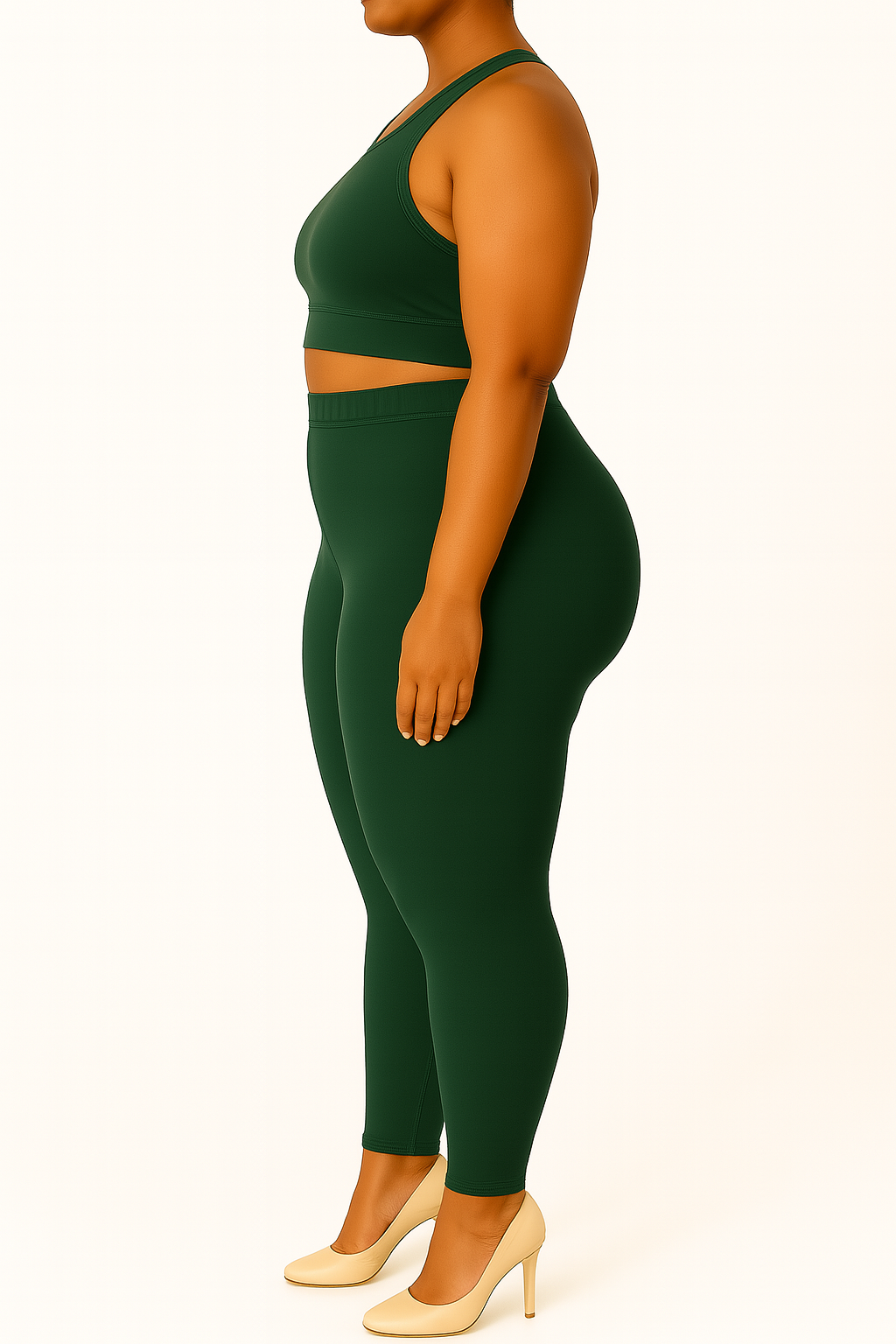 Bottle Green Women's Ankle Length Plus Size Stretchable Cotton Lycra Leggings