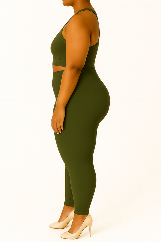 Dark Mehendi Women's Ankle Length Plus Size Stretchable Cotton Lycra Leggings