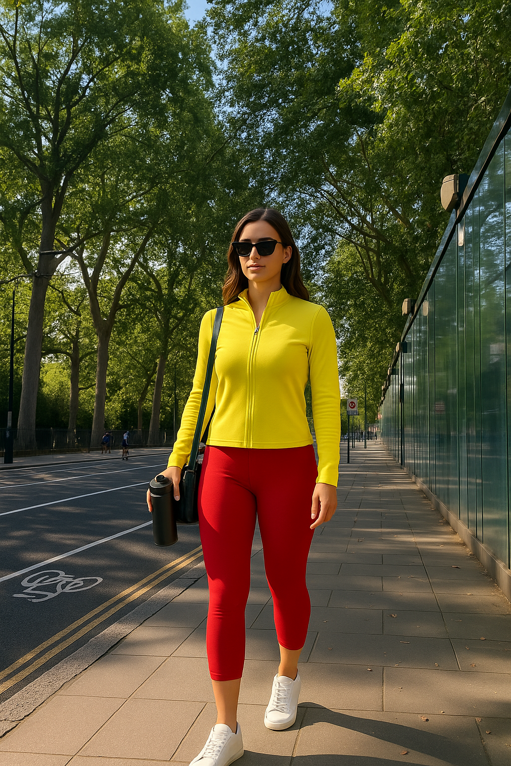 Red Women’s Solid Casual Capri