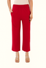 Red Women's Solid Regular Fit Flare Kurti Pant