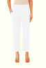 White Women's Solid Regular Fit Flare Kurti Pant