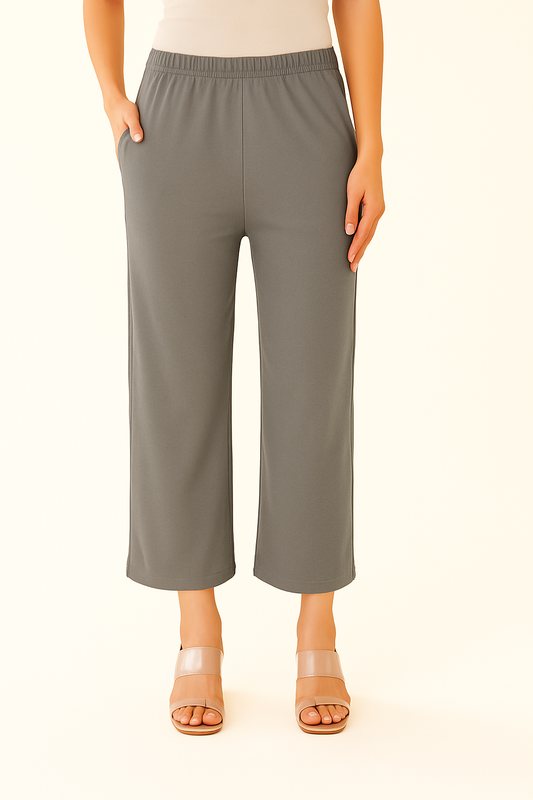 Lime Stone Women's Solid Regular Fit Flare Kurti Pant