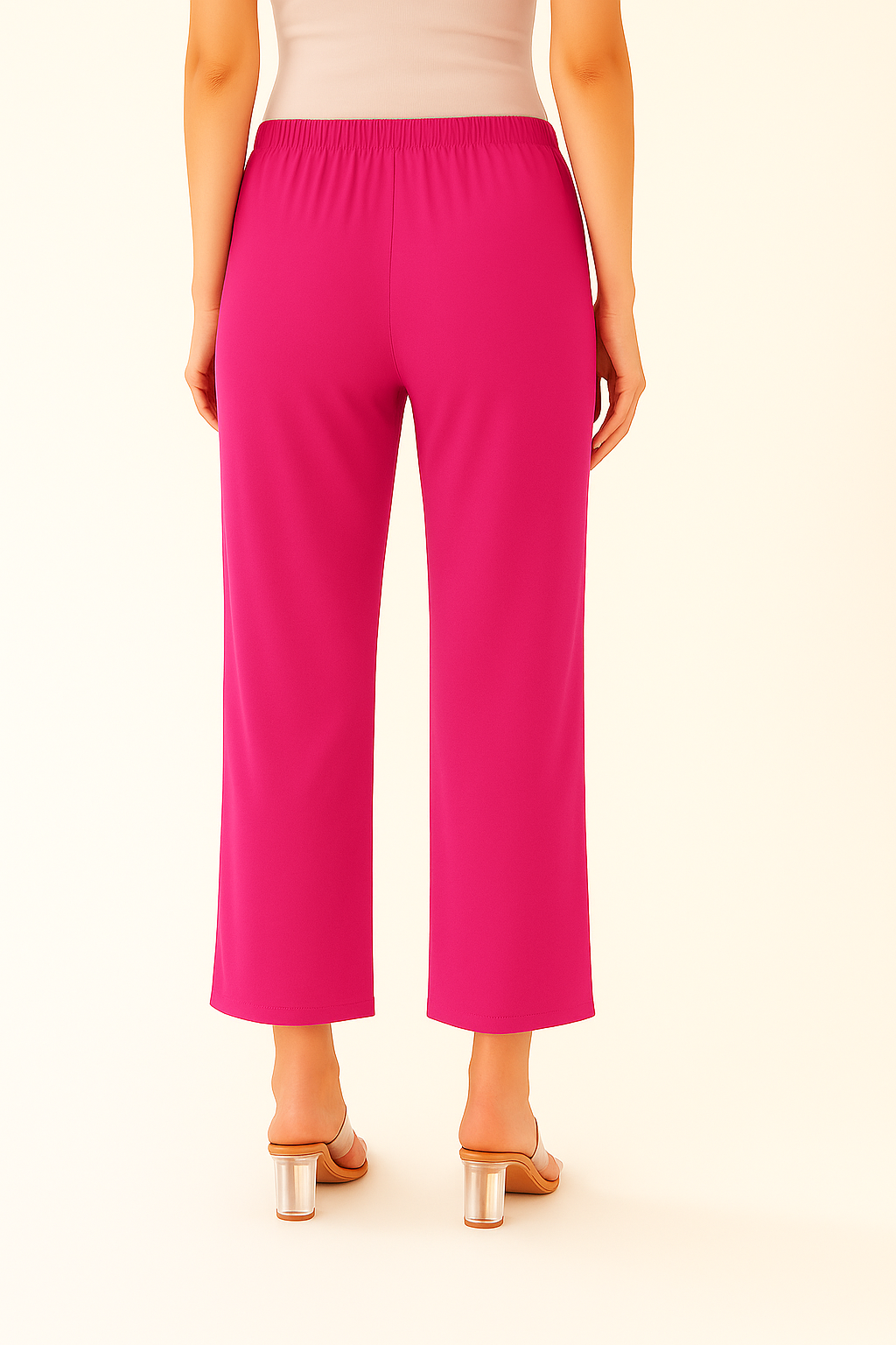 Fuchsia Women's Solid Regular Fit Flare Kurti Pant