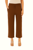 Brown Women's Solid Regular Fit Flare Kurti Pant