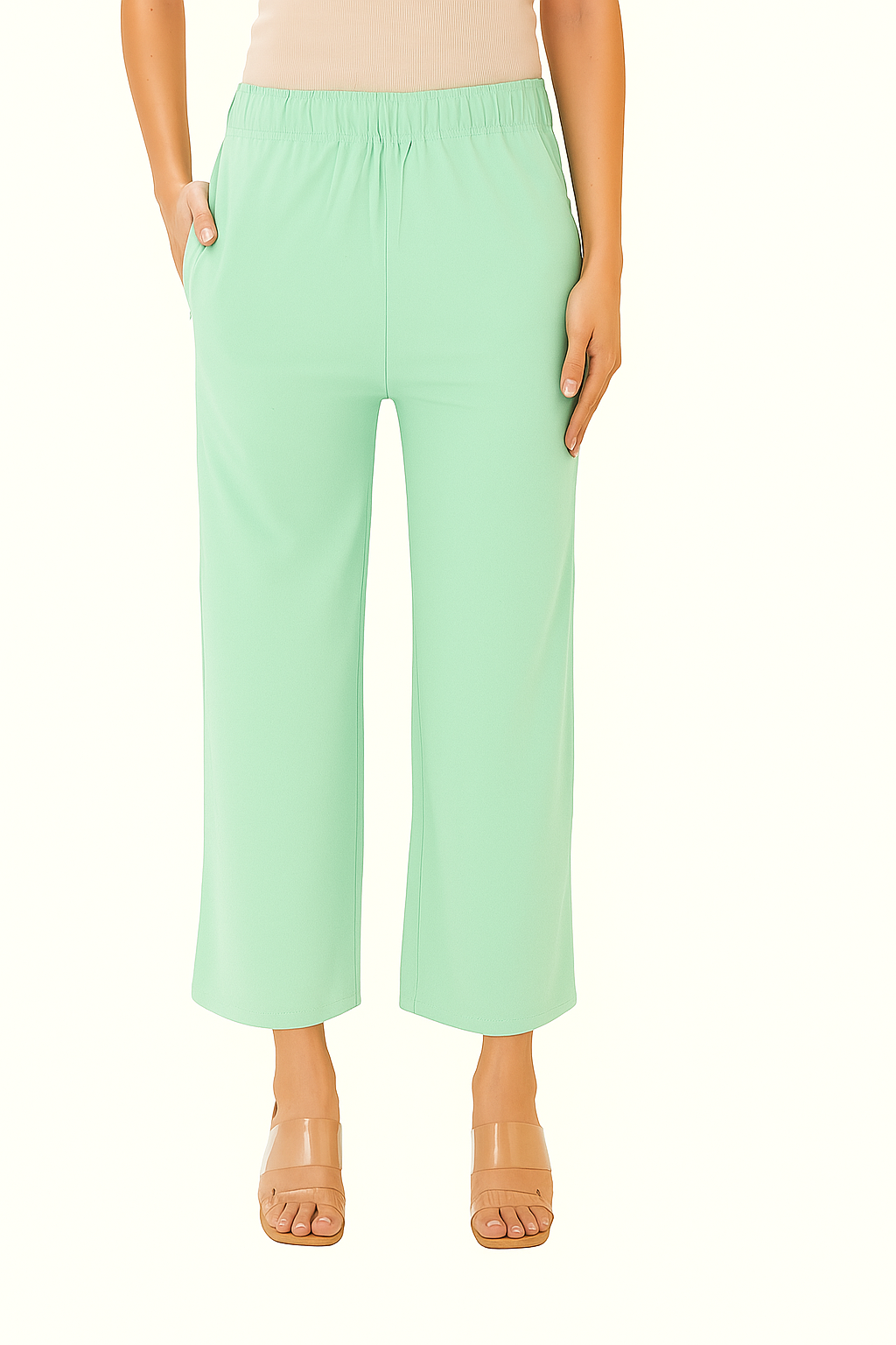 Kiwi Women's Solid Regular Fit Flare Kurti Pant