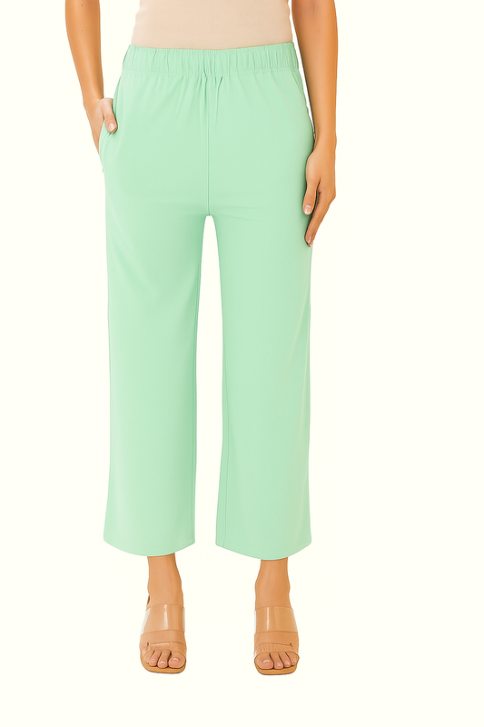 Kiwi Women's Solid Regular Fit Flare Kurti Pant