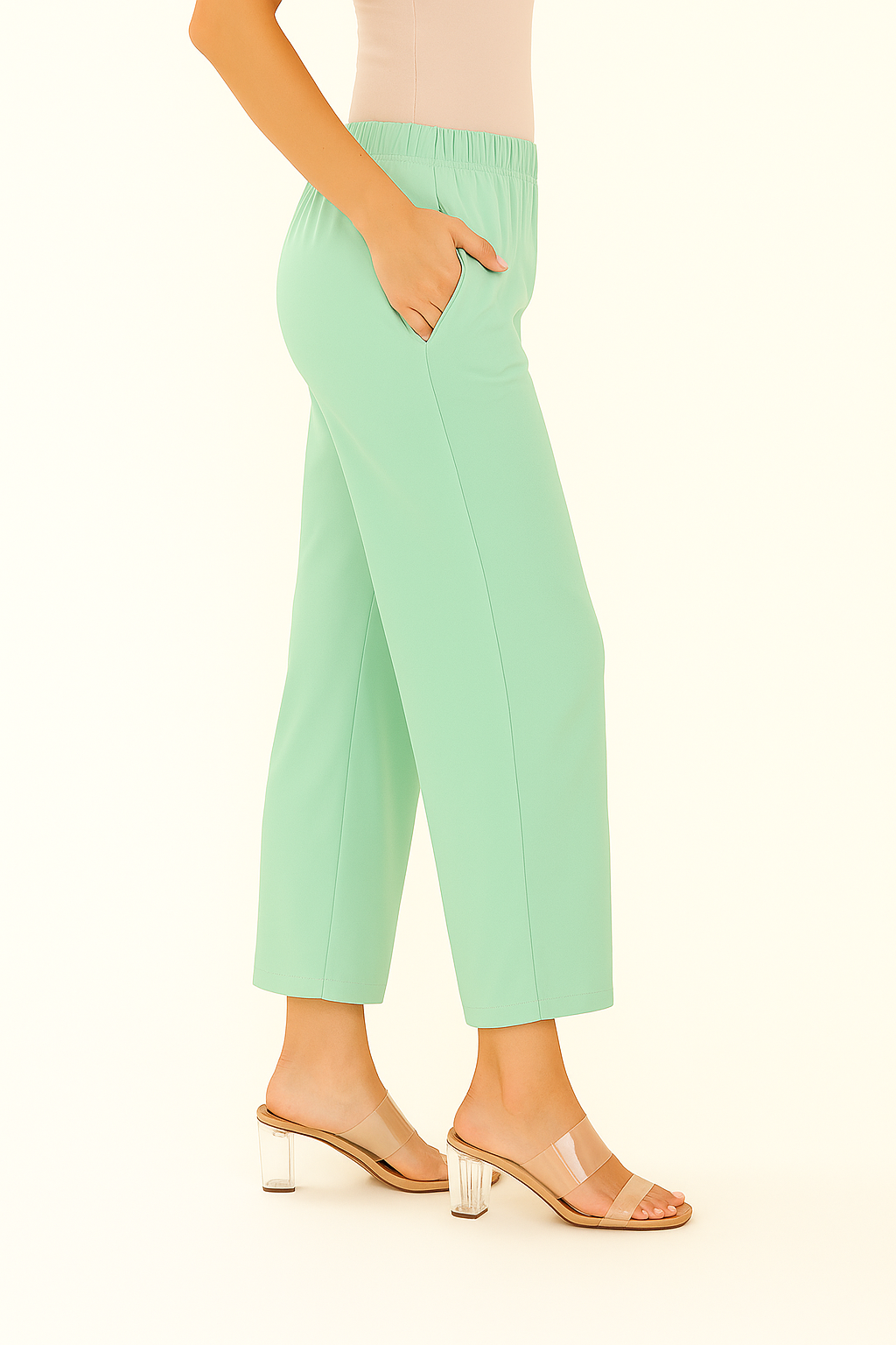 Kiwi Women's Solid Regular Fit Flare Kurti Pant
