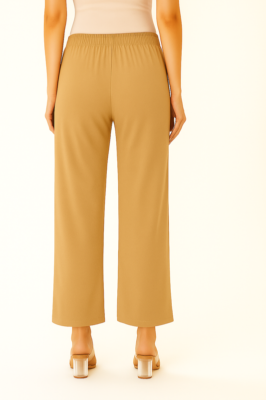 Fawn Women's Solid Regular Fit Flare Kurti Pant
