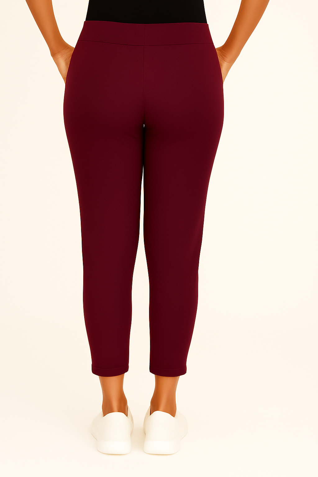 Maroon Women's Solid Elasticated Lounger Pant