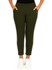 Olive Green Women's Solid Elasticated Lounger Pant