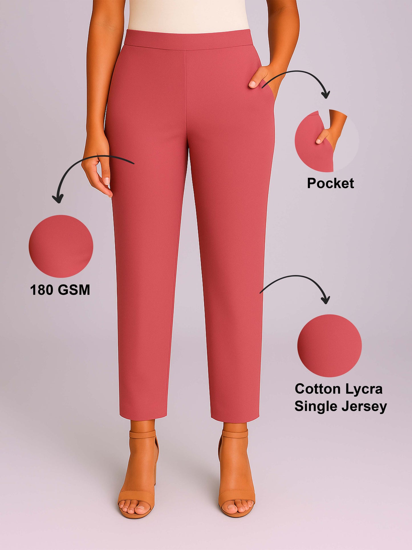 Onion Women's Solid Cotton Lycra Kurti Pant