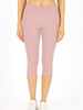 Rose Pink Women's Solid Capri pant