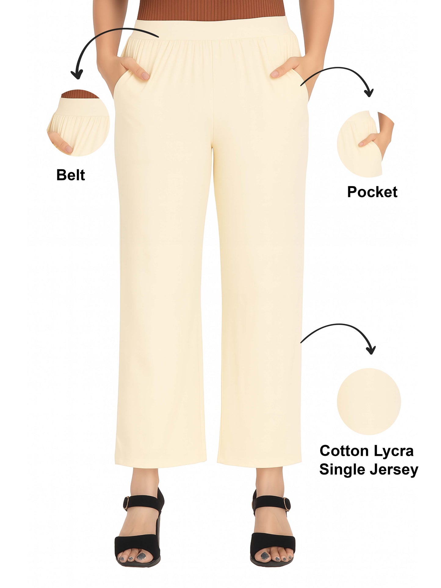 Butter Women's Solid Relaxed Fit Pant