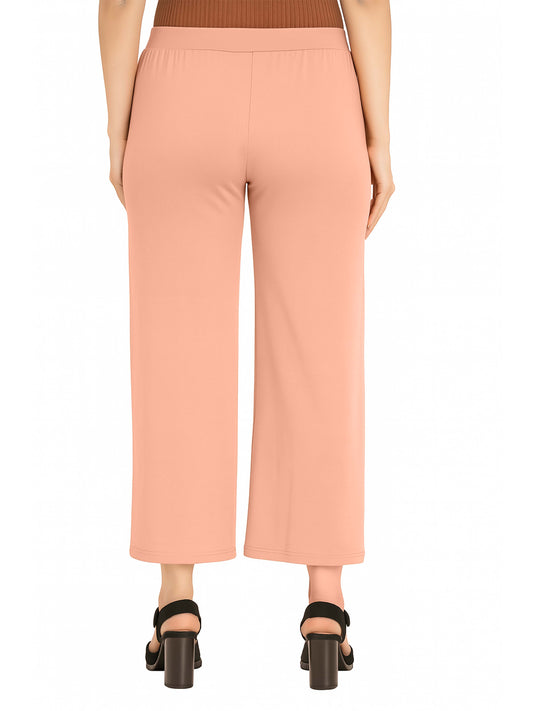 Peach Women's Solid Relaxed Fit Pant