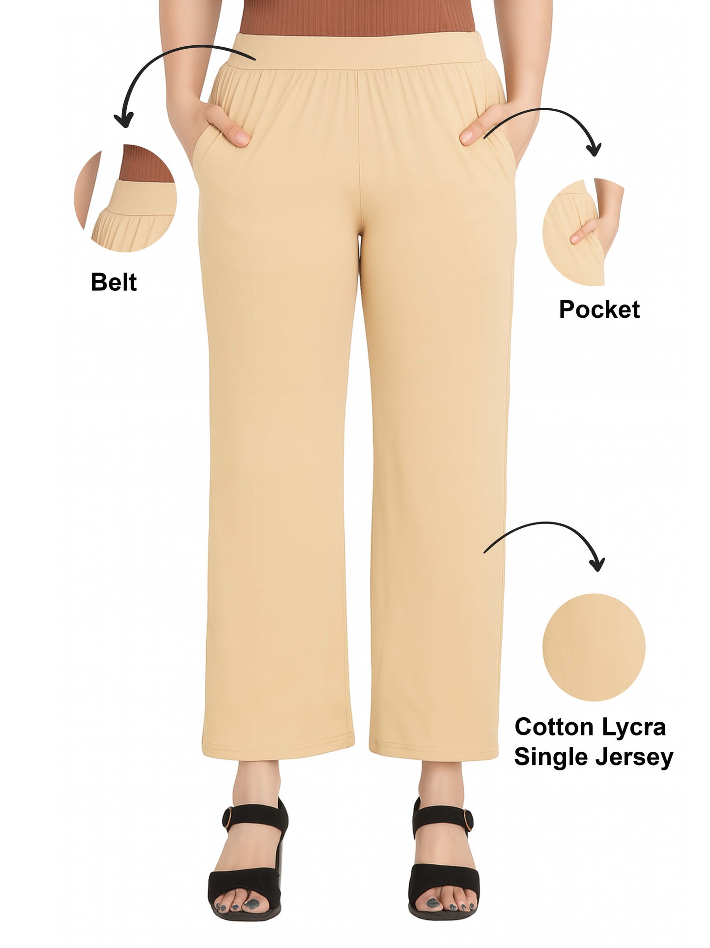 Prism Women's Solid Relaxed Fit Pant