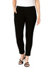 Black Women's Cotton Lycra Solid Straight Pant