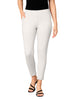 White Women's Cotton Lycra Solid Straight Pant