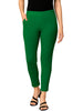 Green Women's Cotton Lycra Solid Straight Pant