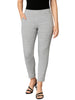 Grey Melange Women's Cotton Lycra Solid Straight Pant