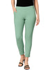Apple Green Women's Cotton Lycra Solid Straight Pant