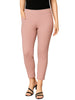 Rose Pink Women's Cotton Lycra Solid Straight Pant