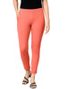 Coral Women's Cotton Lycra Solid Straight Pant