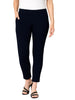 Navy Women's Cotton Lycra Solid Straight Pant