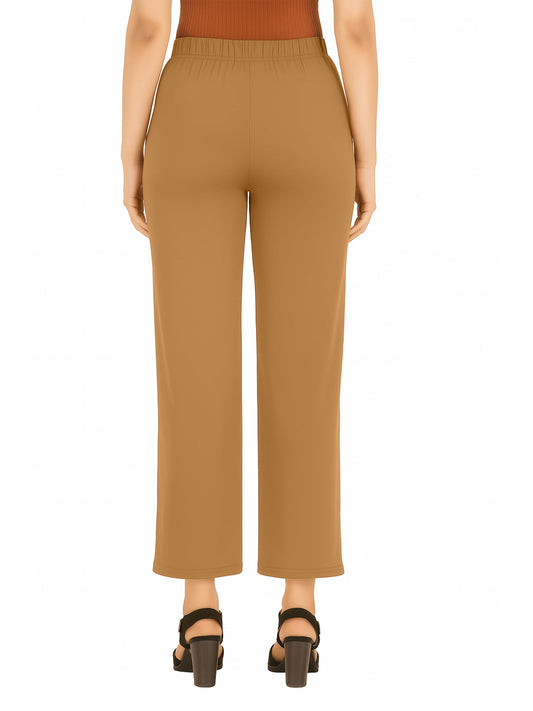 Biscuit Women's Solid Relaxed Fit Pant