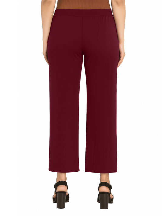 plum Women's Solid Relaxed Fit Pant