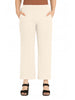 O white Women's Solid Relaxed Fit Pant
