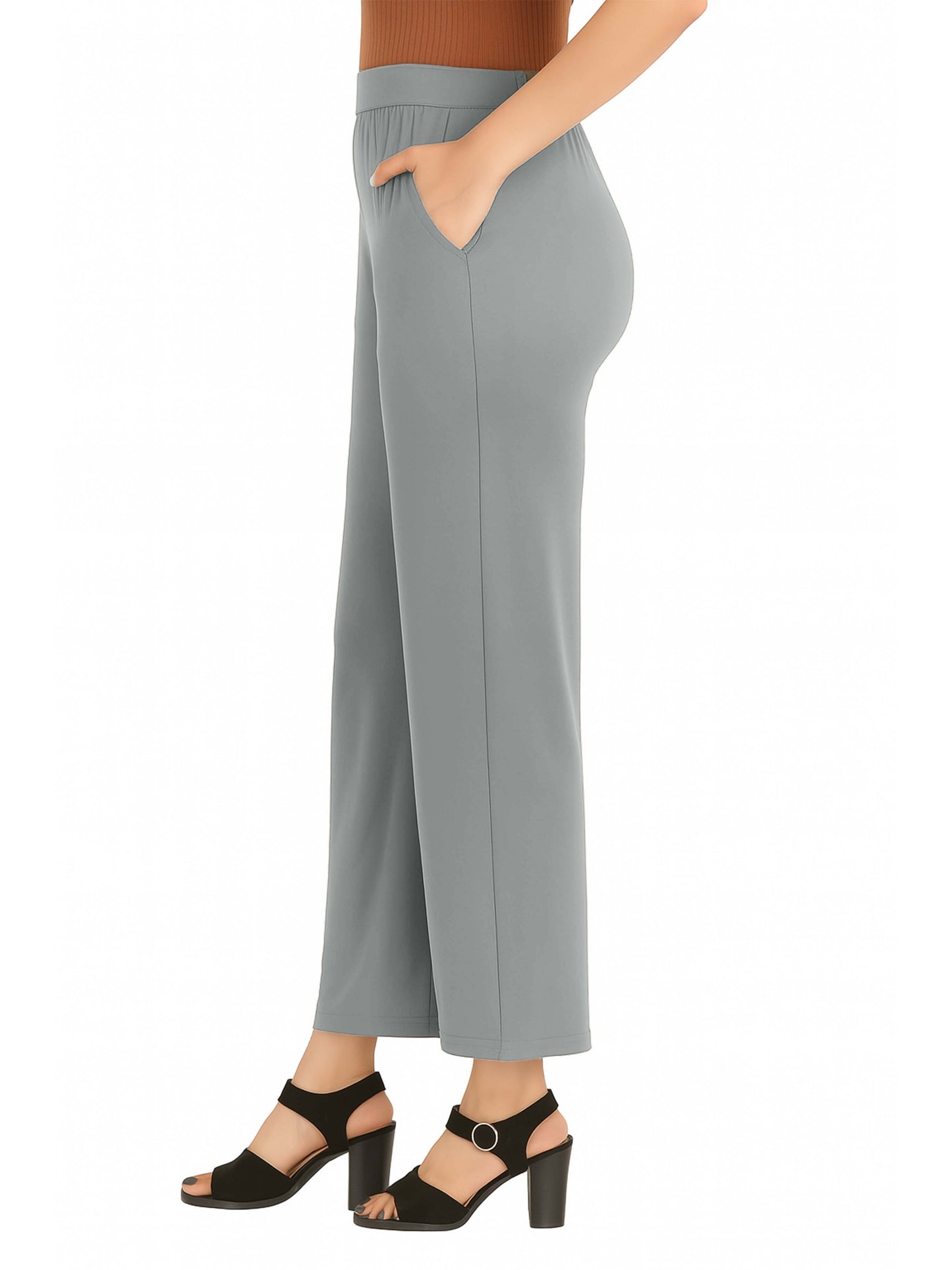 Pearl River Women's Solid Relaxed Fit Pant